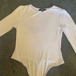 White long sleeve bodysuit